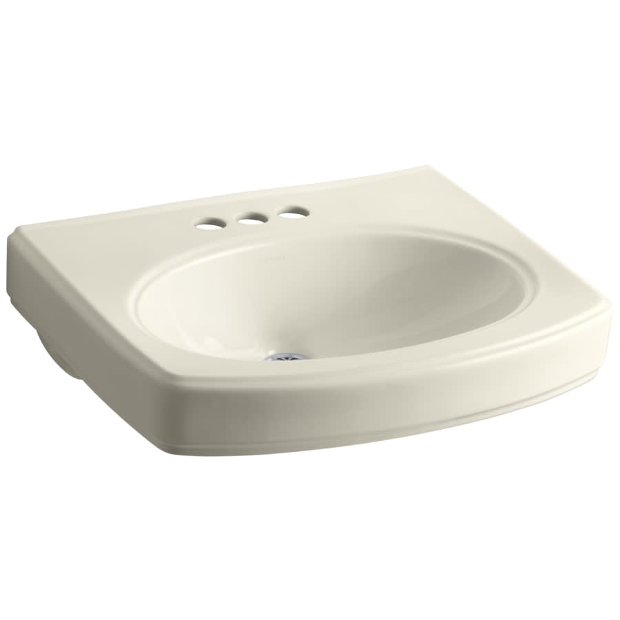 Pinoir 18" Wall Mounted Bathroom Sink with 3 Holes Drilled and Overflow