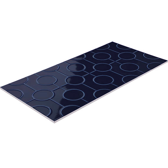 Luminique Navy Rectangle, Handcrafted 12X24 Glossy