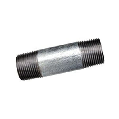 Nipple, 2 in, 4-1/2 in L, MNPT, Steel, Galvanized, SCH 40/STD
