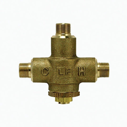 MIX-135-A Mixing Valve, 3/8 in, Comp, Metal, Rough Brass