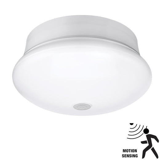 Spin Light 7 in. Motion Sensor Closet Light Garage LED Flush Mount Ceiling Light 830 Lumens 4000K Bright White