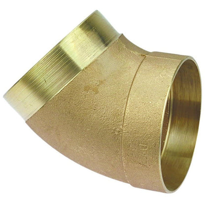 DWV Street 45 deg Elbow, 4 in, Fitting x C, Copper