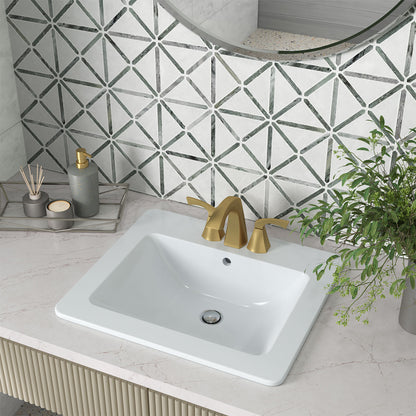 WHITE OM RECTANGLE SINK 2118