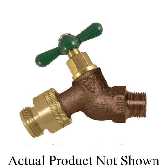 Loose Key Hose Bibb, 3/4 in Inlet, MNPT, Rough Bronze