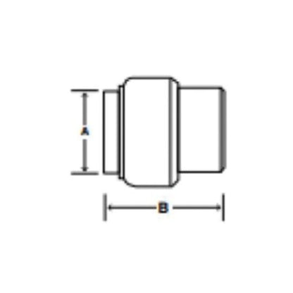 Cap, 1 in, Push, Brass