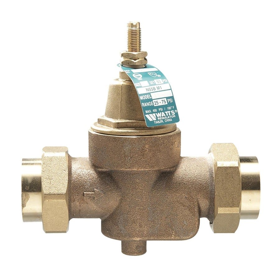 Pressure Reducing Valve, 1 in, Union FNPT, Brass