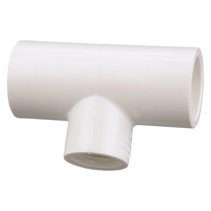 Tee, 1-1/4 x 3/4 in, Socket x FNPT, SCH 40/STD, PVC