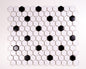 1x1 White and Black Hexagon