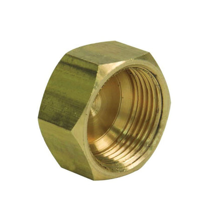 Cap, 5/8 in, Comp, Brass, Rough Brass, Domestic
