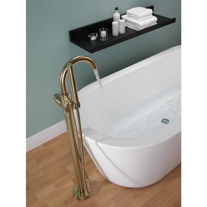 Trinsic Floor Mounted Tub Filler with Integrated Diverter and Hand Shower - Less Rough In