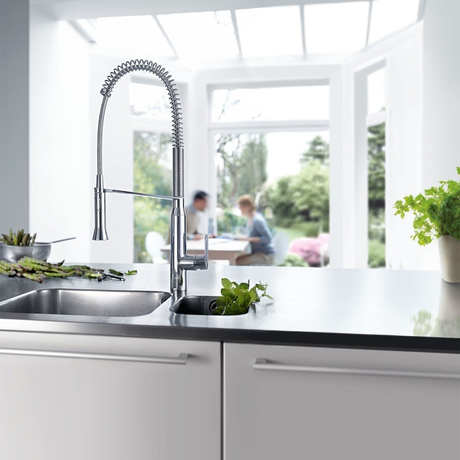 K7 Kitchen Faucet, Deck Mount, ADA, 1 Lever Handle, 1-Hole, Chrome