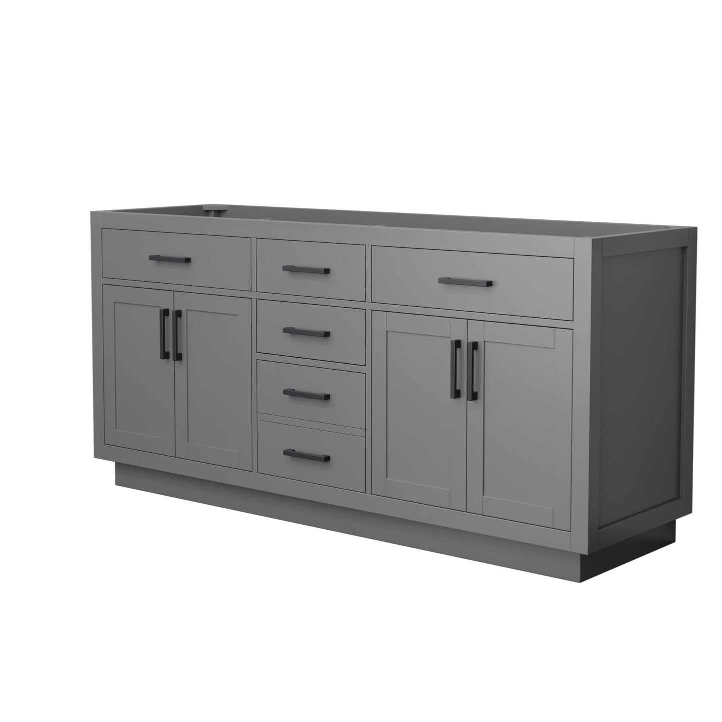 Beckett Double Bathroom Vanity with Toe Kick - 71W x 34.25H x 21.5D