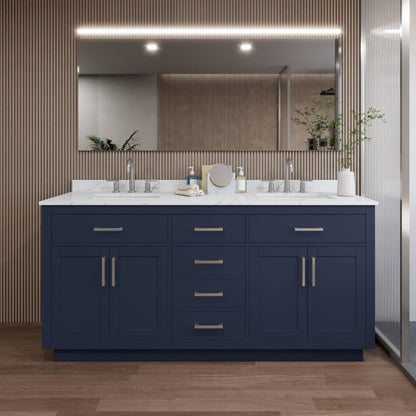 Beckett Double Bathroom Vanity with Toe Kick - 72W x 35H x 22D