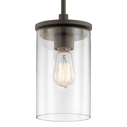 Crosby Single Light 6" Wide Mini Pendant with Clear Glass Shade