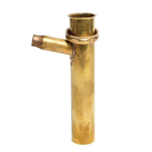 Tubular Branch Tailpiece, 1-1/2 in, Tube x Slip Joint, 17 ga, Brass