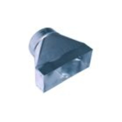 12 x 6 x 8 in Straight Register Boot no PG with 6 in Extension Un-Sealed, 26 ga