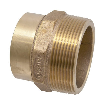DWV Male Adapter, 1-1/2 in, Fitting x MNPT, Cast Copper