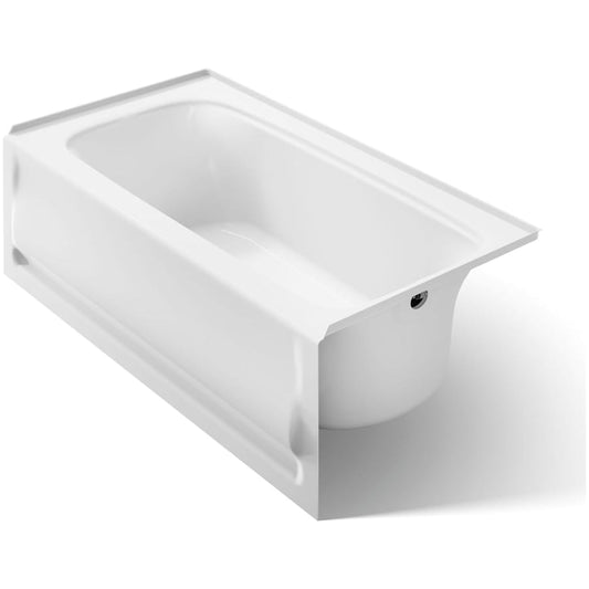 Bancroft Collection 60" Three Wall Alcove Soaking Bath Tub with Right Hand Drain