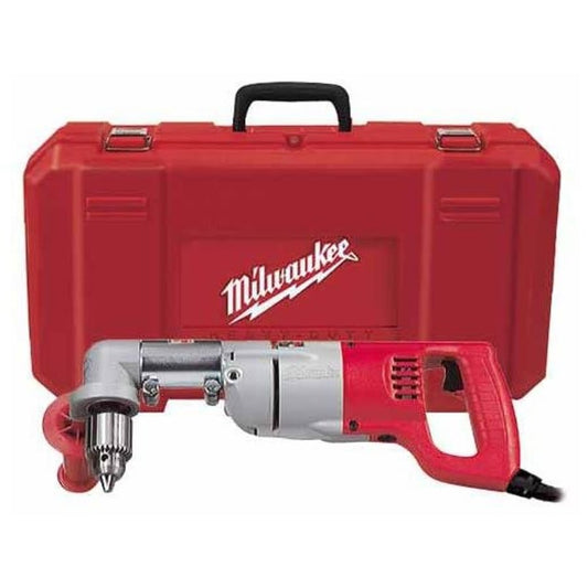 Grounded Right Angle Drill Kit, 1/2 in, Keyed Chuck, 120 VAC, 500 RPM, 16-3/4 in OAL