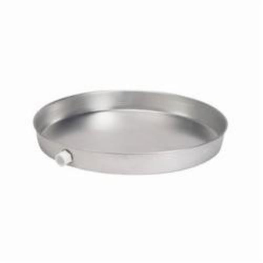 Tank Heater Pan, Round, 18 in Dia, Side Connection, Aluminum