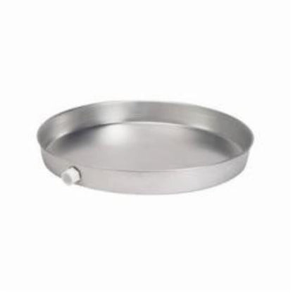 Tank Heater Pan, Round, 18 in Dia, Side Connection, Aluminum