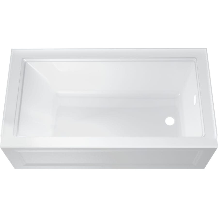 Town Square S 60" Three Wall Alcove Acrylic and Fiberglass Soaking Tub with Right Drain