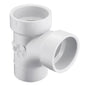 Street Sanitary Tee, 2 in, Spigot x Hub, DWV, PVC