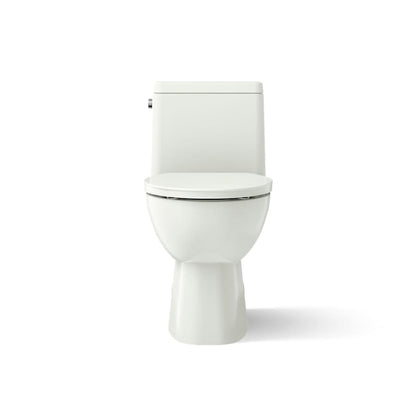 Reach 1.28 GPF One-Piece Compact Elongated Chair Height Toilet with Skirted Trapway and Left Hand Trip Lever - Seat Included