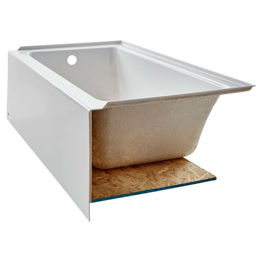 Studio 60" Soaking Bathtub for Three Wall Alcove Installation with Left Drain