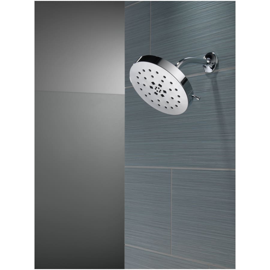 Universal Showering Components 1.75 GPM Multi Function Rain Shower Head with Touch-Clean and H2Okinetic Technology