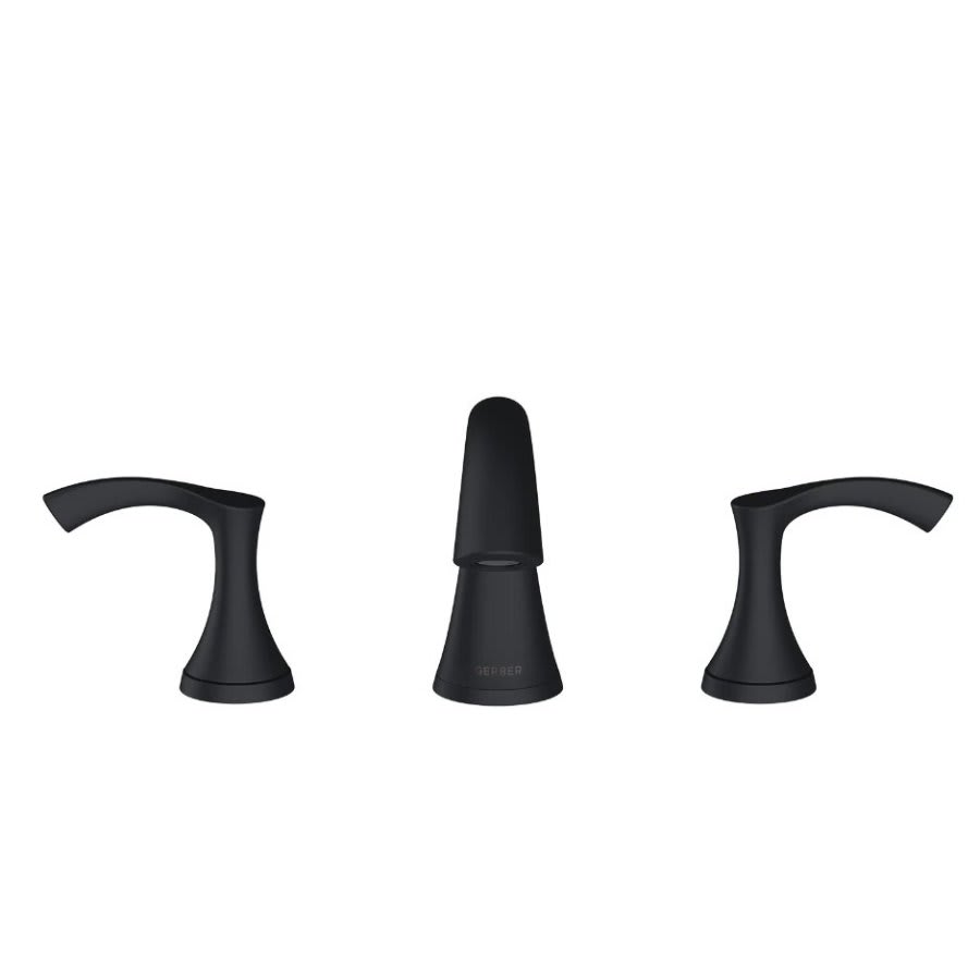 Antioch® Widespread Lavatory Faucet, ADA, 2 Handle, 2-Hole, 1.2 gpm, Satin Black