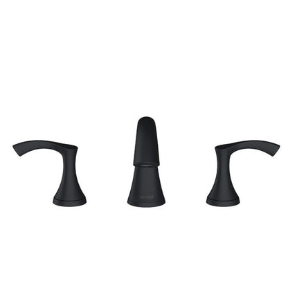 Antioch® Widespread Lavatory Faucet, ADA, 2 Handle, 2-Hole, 1.2 gpm, Satin Black