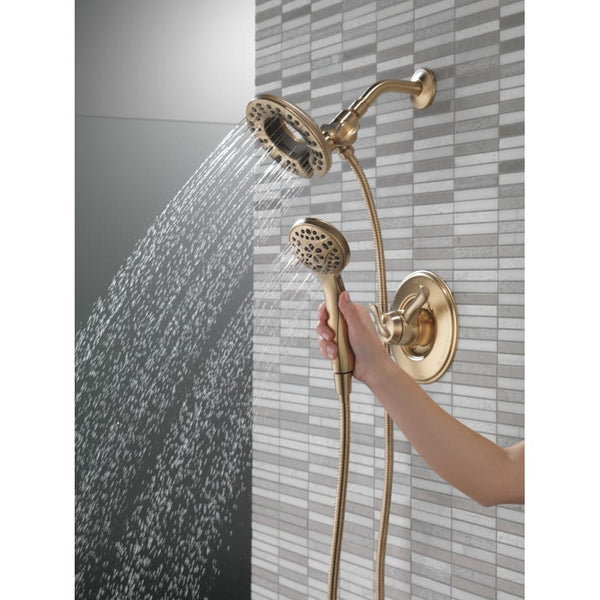Linden Monitor 17 Series Dual Function Pressure Balanced Shower Only with In2ition Shower Head and Integrated Volume Control - Less Rough-In Valve