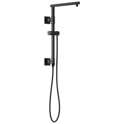 Essential Square Shower Column with Hose and Integrated Diverter