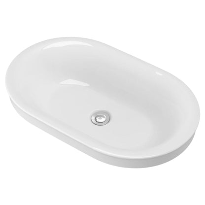 Studio S 22-1/2" Oval Vitreous China Vessel Bathroom Sink with Overflow