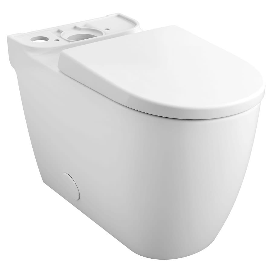 Essence Toilet Bowl, Floor Mount, 12 in Rough, ADA, Elongated, Alpine White