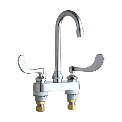 Centerset Lavatory Faucet, ADA, 2 Handle, 2-Hole, 1.5 gpm, Polished Chrome