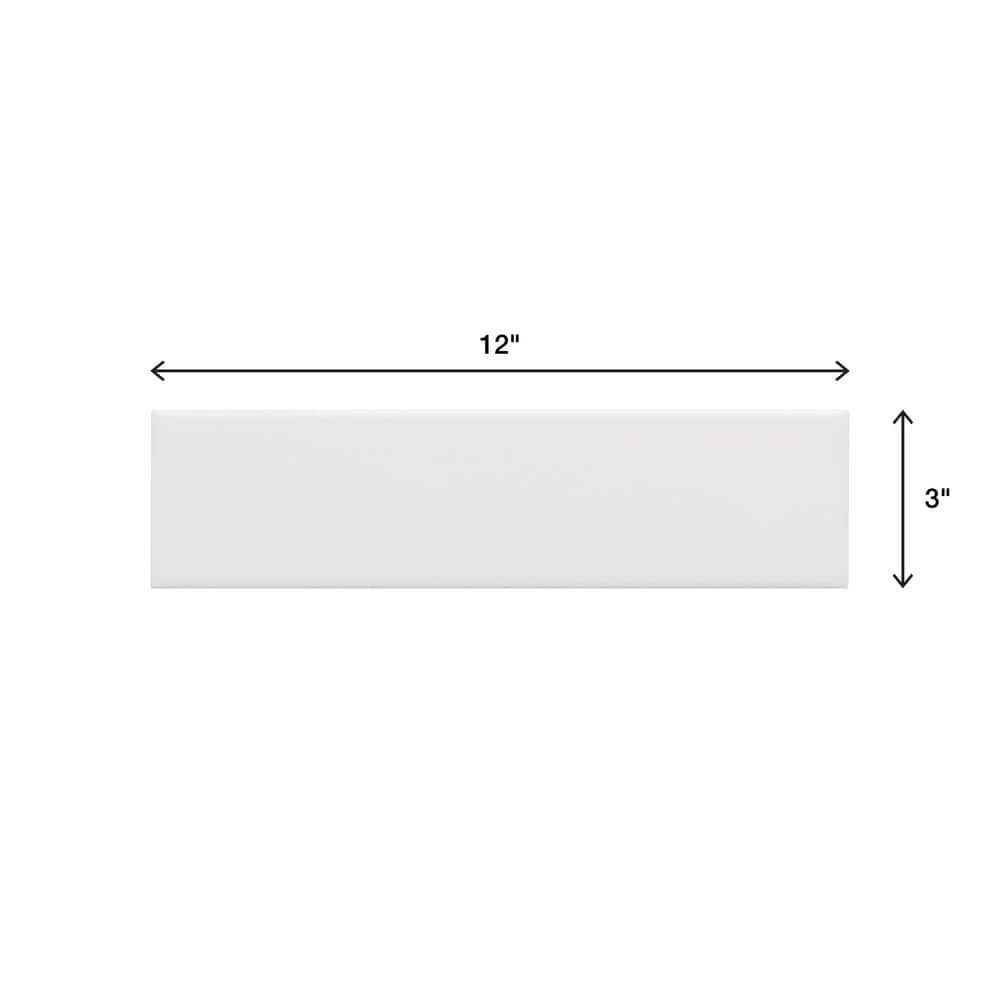 Restore 3 in. x 12 in. Ceramic Bright White Subway Tile (12 sq. ft./Case)