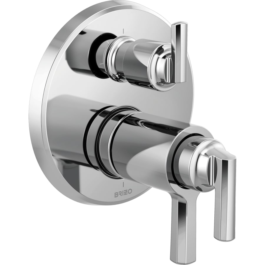 Levoir Thermostatic Valve Trim with Integrated Volume Control and 3 Function Diverter for Two Shower Applications - Less Rough-In
