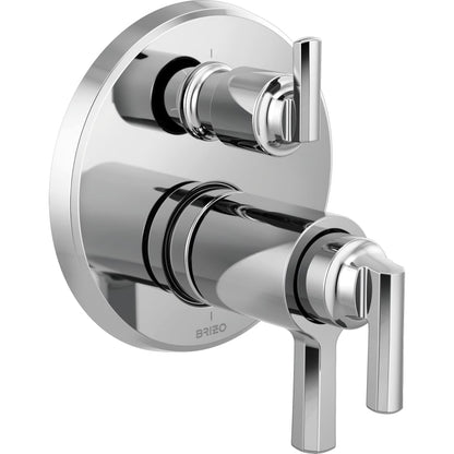 Levoir Thermostatic Valve Trim with Integrated Volume Control and 3 Function Diverter for Two Shower Applications - Less Rough-In