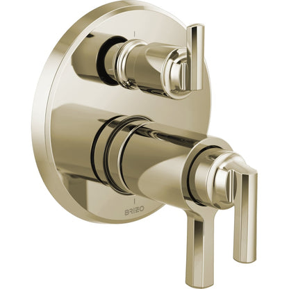 Levoir Thermostatic Valve Trim with Integrated Volume Control and 3 Function Diverter for Two Shower Applications - Less Rough-In