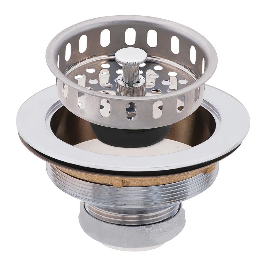 Strainer, Stainless Steel, Polished Chrome Plated
