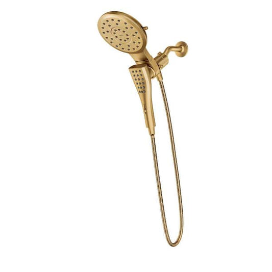 MOEN Verso 8-Spray 7 in .Dual Wall Mount Fixed and Handheld Shower Head 1.75 GPM with Infiniti Dial in Brushed Gold 220C3EPBG