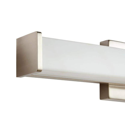 Astrid 24 in Brushed Nickel 5-CCT LED Bathroom Vanity Light Bar with Frosted Glass