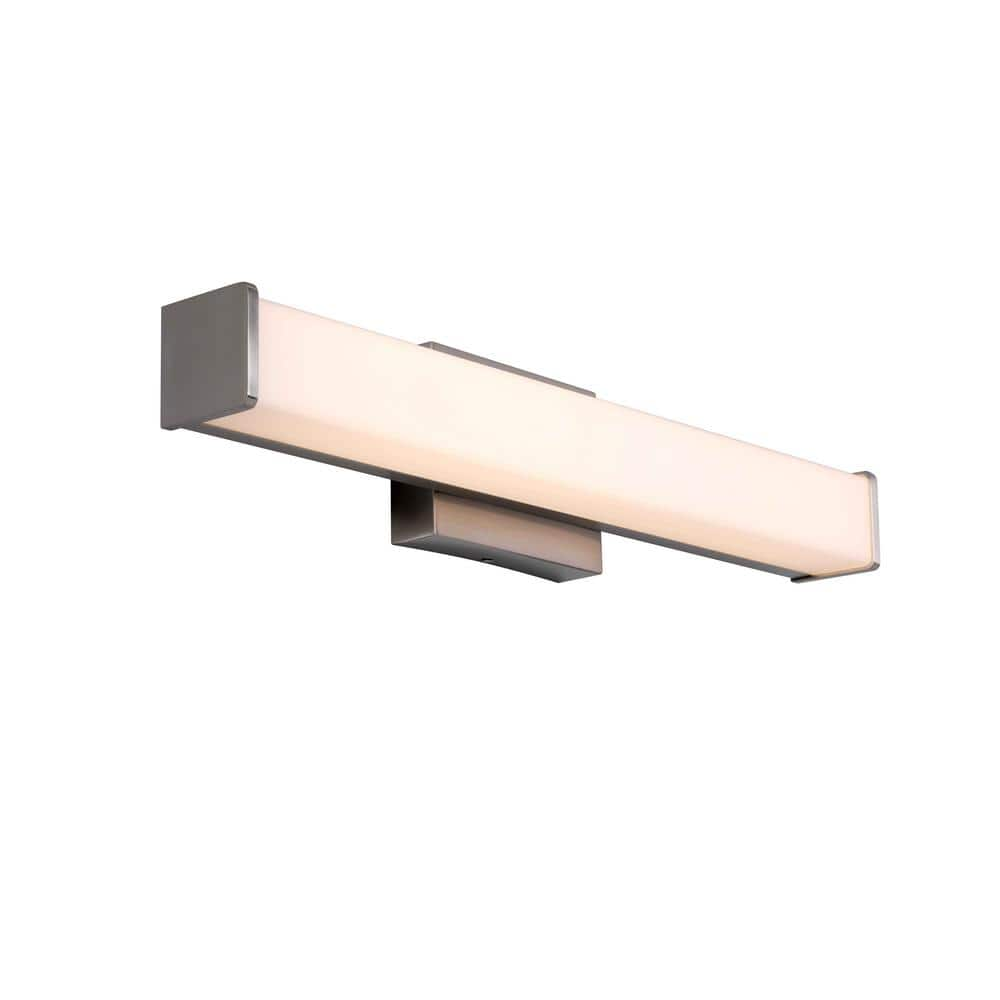 Astrid 24 in Brushed Nickel 5-CCT LED Bathroom Vanity Light Bar with Frosted Glass