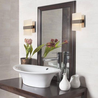 Alberson 5 in. Brushed Nickel 2-Light LED Sconce