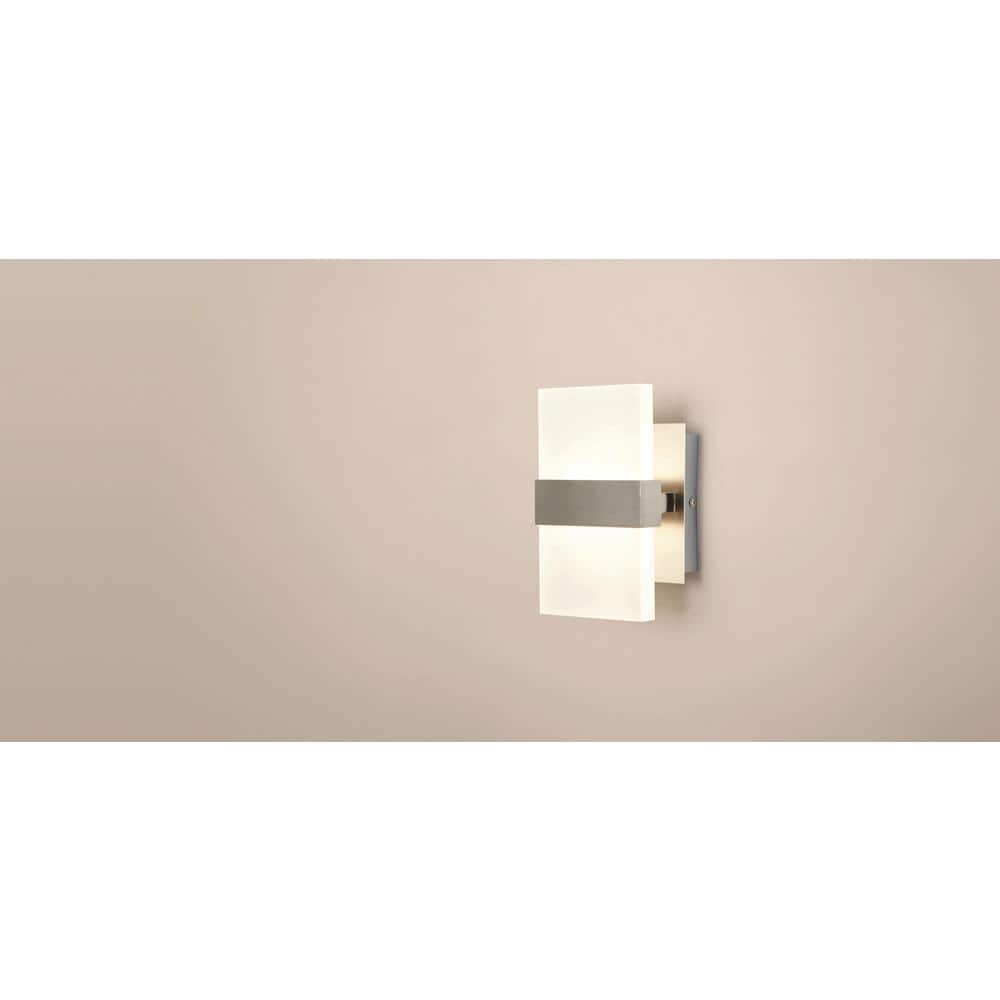 Alberson 5 in. Brushed Nickel 2-Light LED Sconce