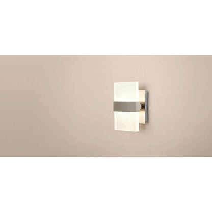 Alberson 5 in. Brushed Nickel 2-Light LED Sconce