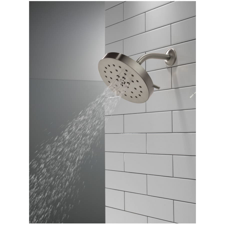 Universal Showering Components 1.75 GPM Multi Function Rain Shower Head with Touch-Clean and H2Okinetic Technology