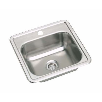 Bealeton 15" Rectangular Stainless Steel Drop In Bar Sink with Single Hole Faucet at 0" Centers